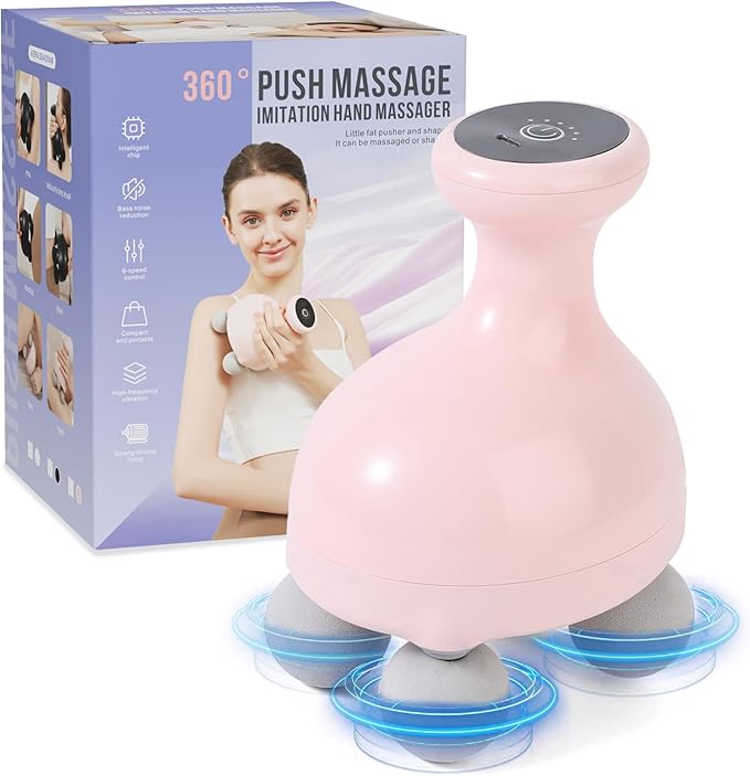DEITY 4 Heads Handheld Massage Gun Deep Tissue, Electric Body Massager, Percussion Muscle Massager for Easing Shoulder and...