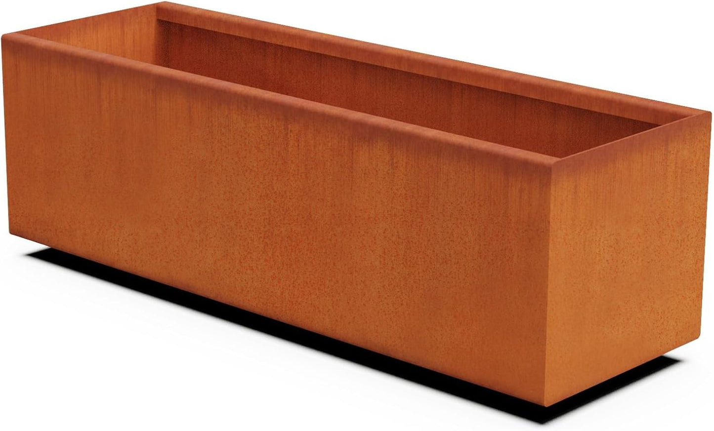 Large Rectangular Planters for Outdoor Plants – 36x12x12 Inch Corten Steel Planter Box | Heavy Duty Metal Raised Garden Bed for Patios & Decks | USA Made & Fully Welded