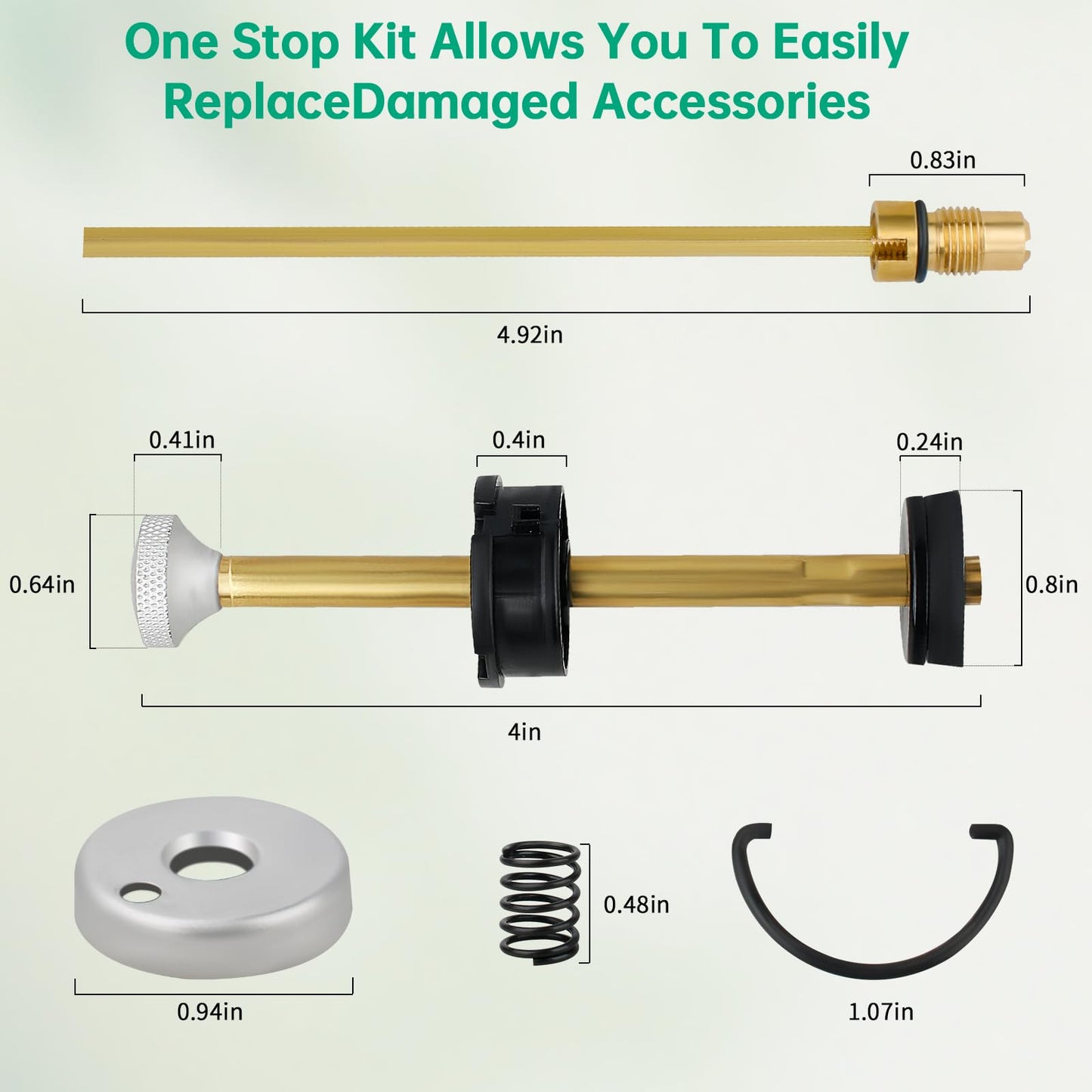 Sunjika Camping Stove&Lantern Comprehensive Repair Kit For Coleman Lantern Parts With Coleman Dual Fuel Stove.Check Valve Air Stem Assembly(200-6381) Universal Plunger Pump Metal Part(242J5201)