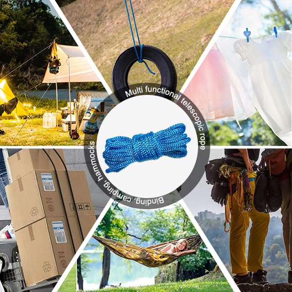 SEESE Rope Tightening Tool & Tensioner: Retractable Rope with Alloy Buckle for Outdoor Enthusiasts - Perfect for Camping T...