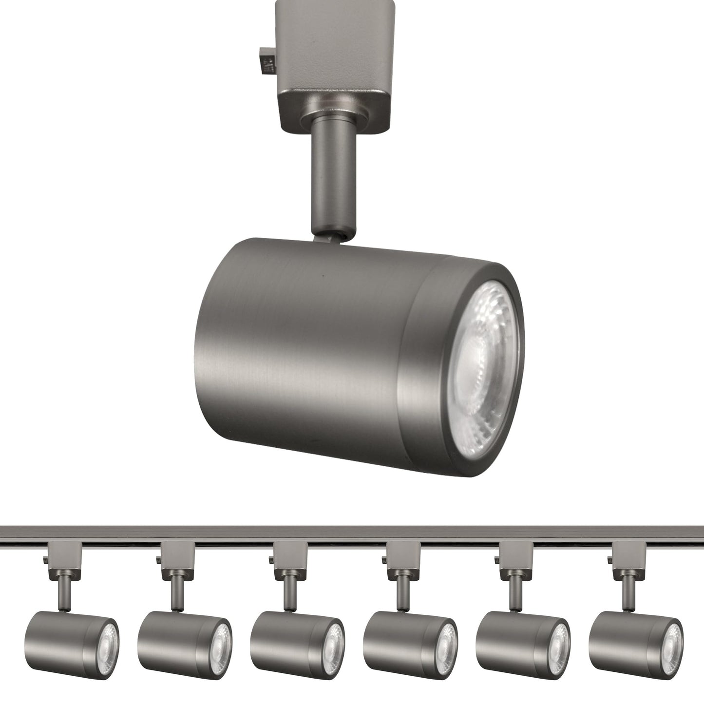 WAC Lighting Charge 8010 LED Adjustable Track Head 5-CCT Selectable 9W 865 Lumens Fully Dimmable in Brushed Nickel for H-Style 3