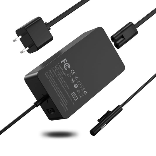 65W Surface Pro Charger Compatible with Microsoft Surface 10,9,8,7+,7,6,5,4,3,X, Windows Surface 6,5,4,3,2,1,Studio, Surface Go