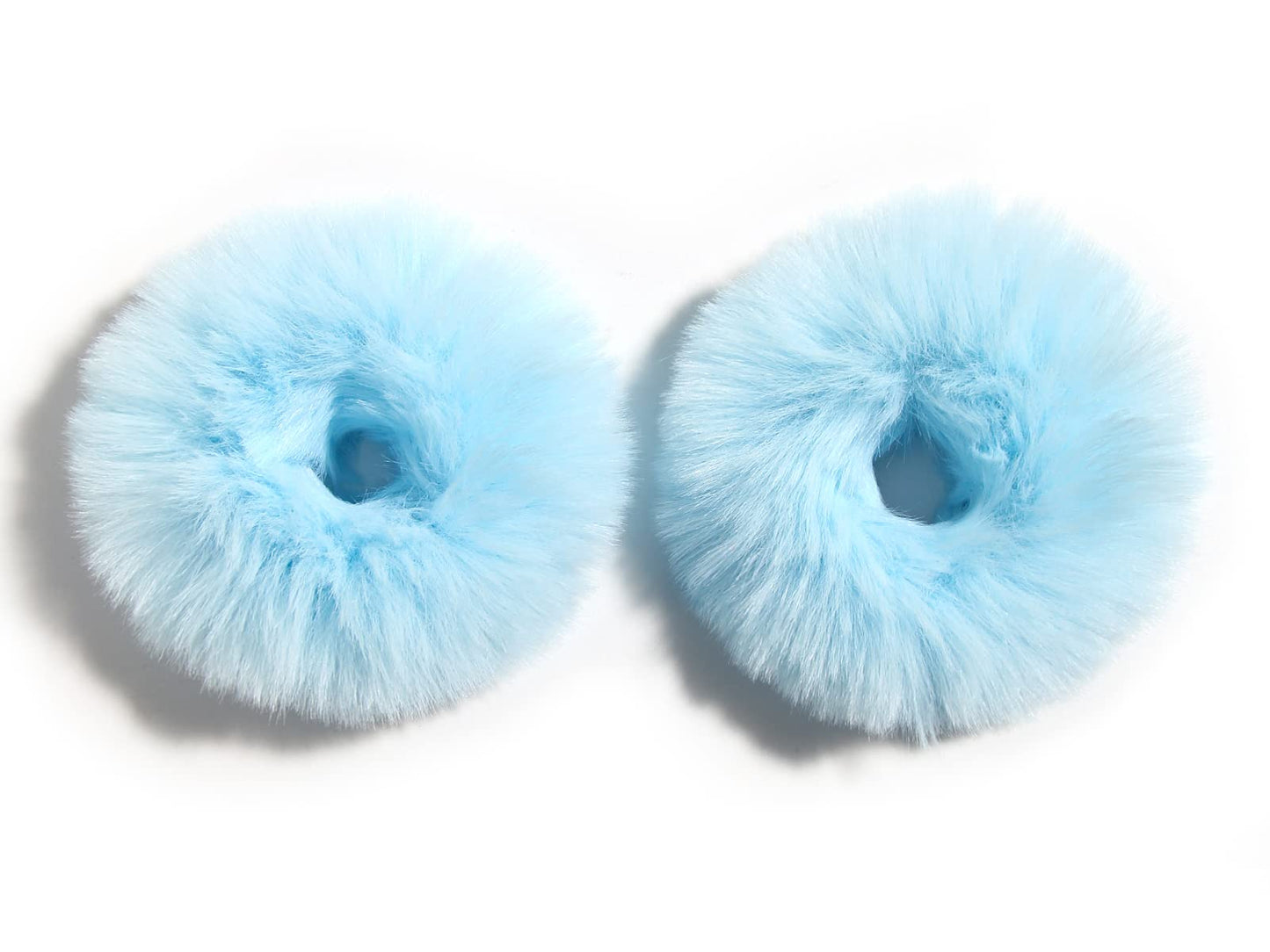 Furling Pompoms Furry Faux Rabbit Fur Hair Scrunchies Artificial Fur Hair Bobbles Elastic Hair Band Rope Wristband Ponytail Acce