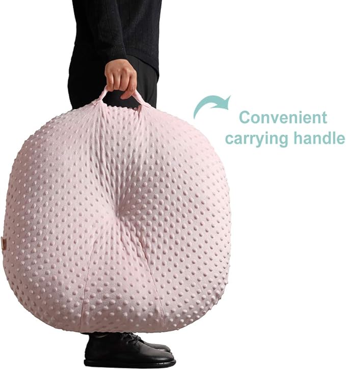 OWLOWLA Newborn Lounger Cover,Minky Removable Slipcover Fits Newborn Lounger for Baby Boy Girl(Gray)
