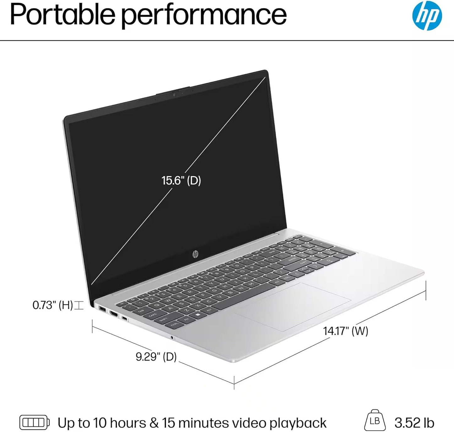 Hp 15.6 Touchscreen Laptop Windows 11 Pro, Intel I3-1215U(Up To 4.4Ghz), Intel Uhd Graphics, 64 Gb Ram, 1 Tb Ssd, Long Battery L