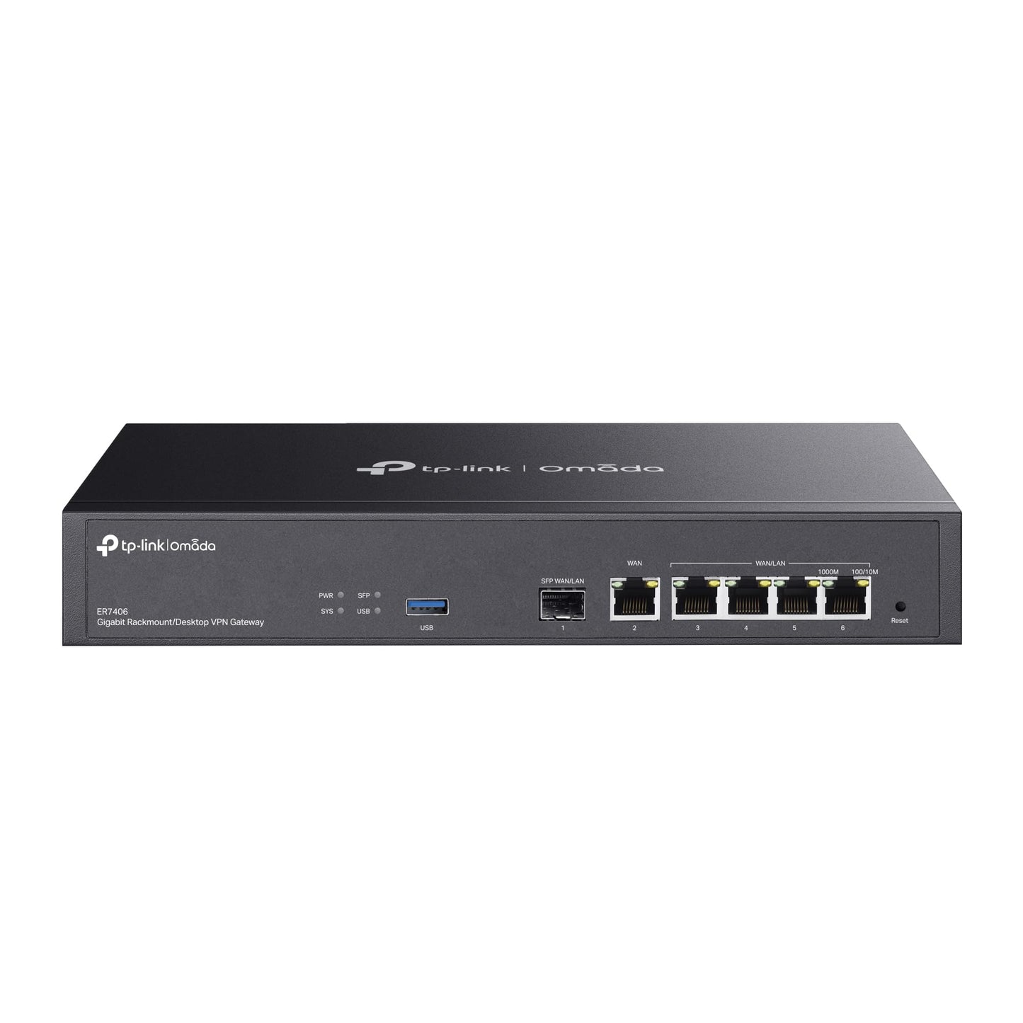 Tp-Link Er7406 Wired Gigabit Vpn Router, Omada Gateway, Multi-Wan, Dpi/Ips/Ids Firewall Network Router, Rack Mount, Load Balance