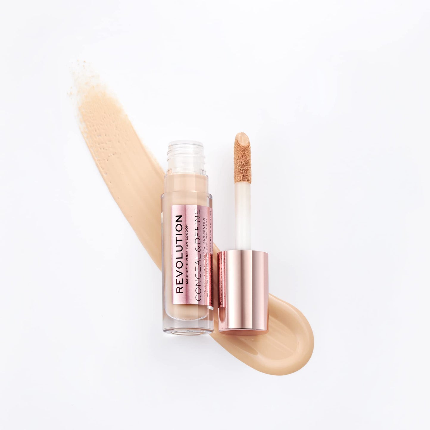 Revolution, Conceal & Define Concealer, Full Coverage & Lightweight, Long-Lasting Matte Finish, Vegan & Cruelty Free, C6 Fair or