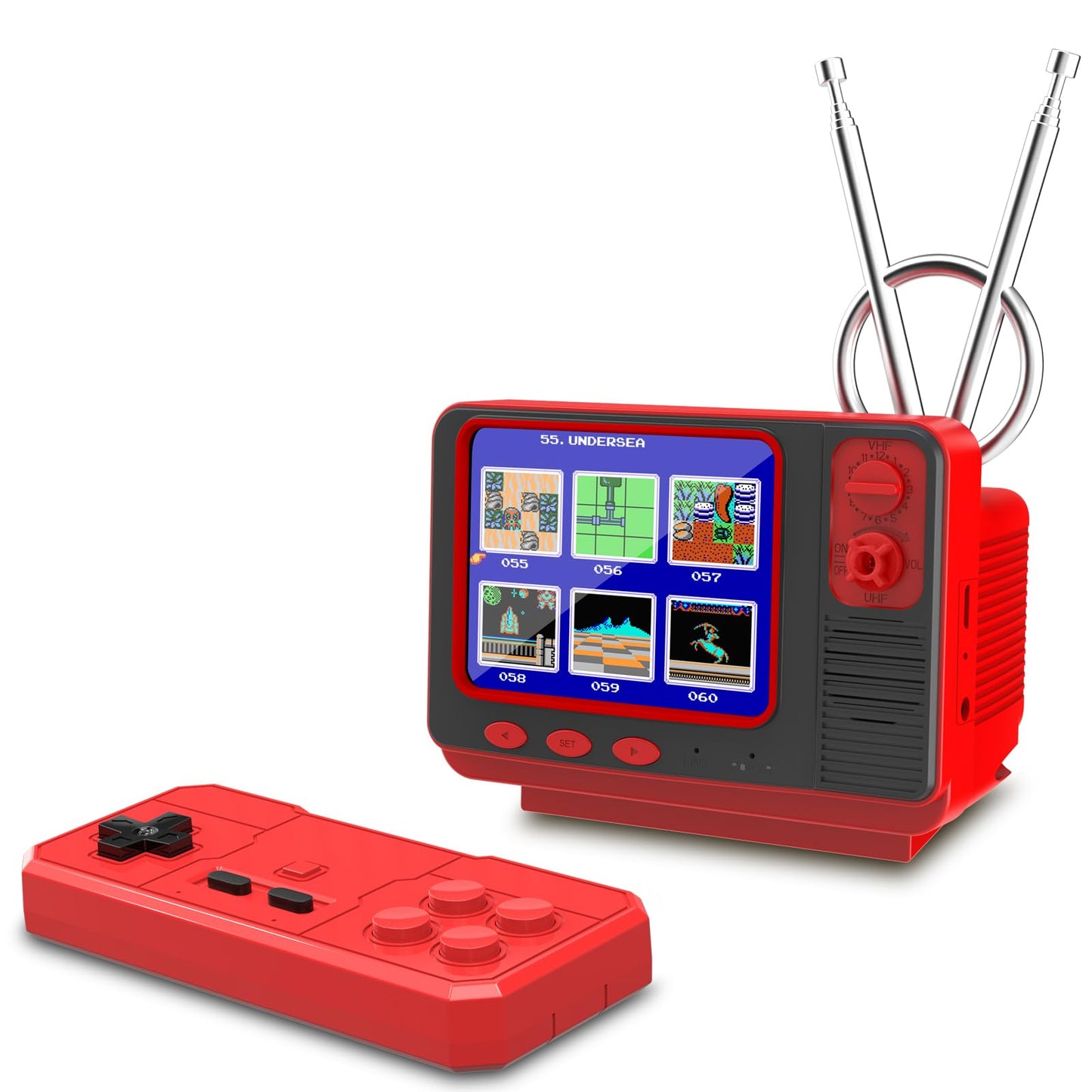 Handheld Game for Kids -Preloaded 168 Retro Video Games, Portable Gaming Player Support Two Players 3.0" LCD Screen, Mini TV Electronic Toy Gifts for Boys Girls