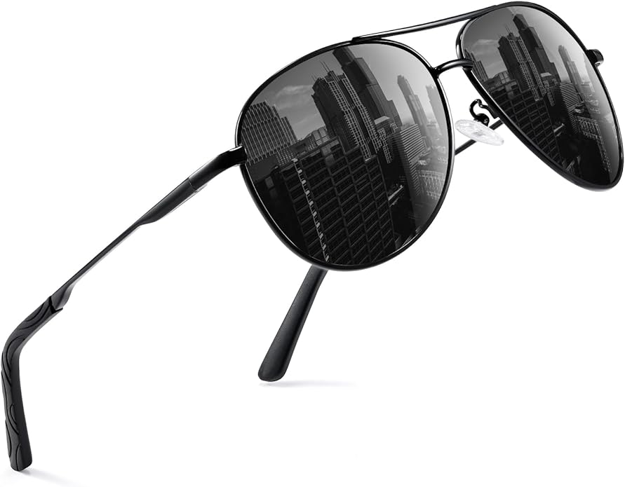phikttu Sunglasses Men Polarized Aviator Sunglasses for Men Women Fishing Driving Sun glasses Metal Frame UV400 Protection