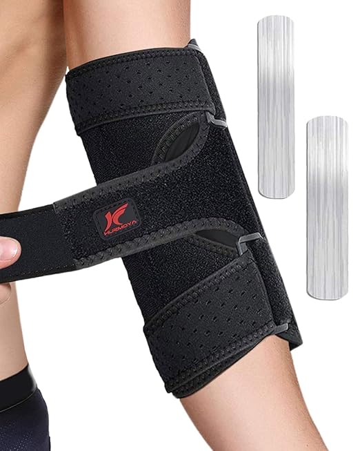 Hurmoya Elbow Brace Comfortable Night Sleep, Cubital Tunnel Syndrome, Ulnar Nerve Entrapment with Compression Sleeve Immob...
