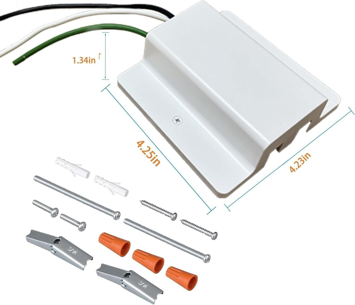 Yuemegou 4Pcs H Track White Floating Canopy Connectors For Track Lighting Accessories H Track System  Energize The Rails