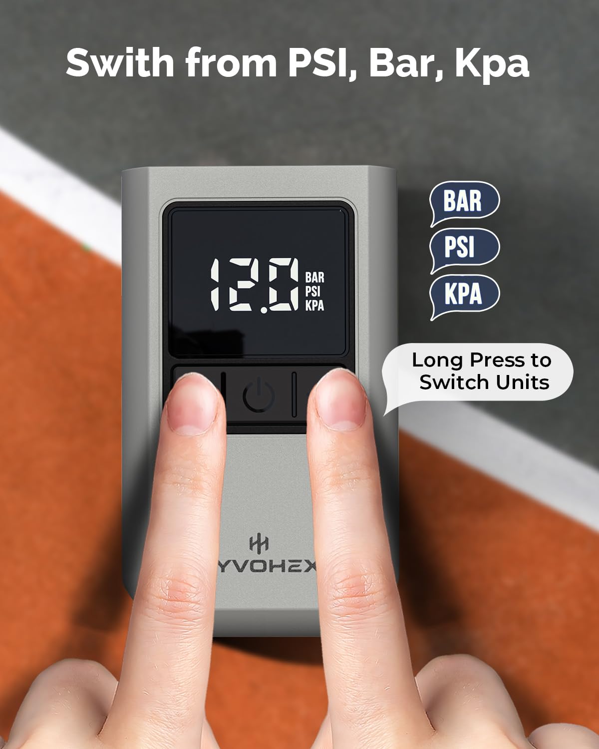 Ball Pump for Sports Balls, HYVOHEX Portable Electric Basketball Pump Ultra Fast Inflation, with Digital LED Display Air Pump for Balls, Preset Pressure with Ball Needle for Soccer, Volleyball