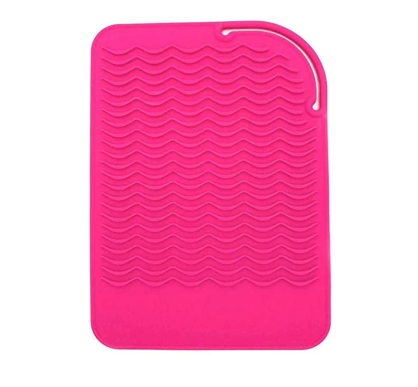 Heat Resistant Mat for Curling Iron, Flat Irons and Hair Straightener Hair Styling Tools 9 x 6.5, Food Grade Silicone, Pink