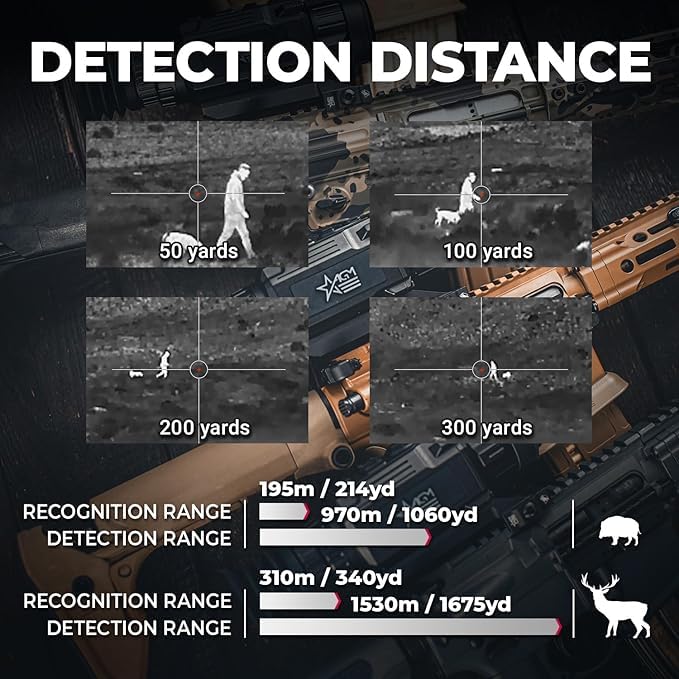 AGM Global Vision Rattler V2 Thermal Imaging Scope for Hunting, High Resolution with High Sensitivity Thermal Optics, Wate...