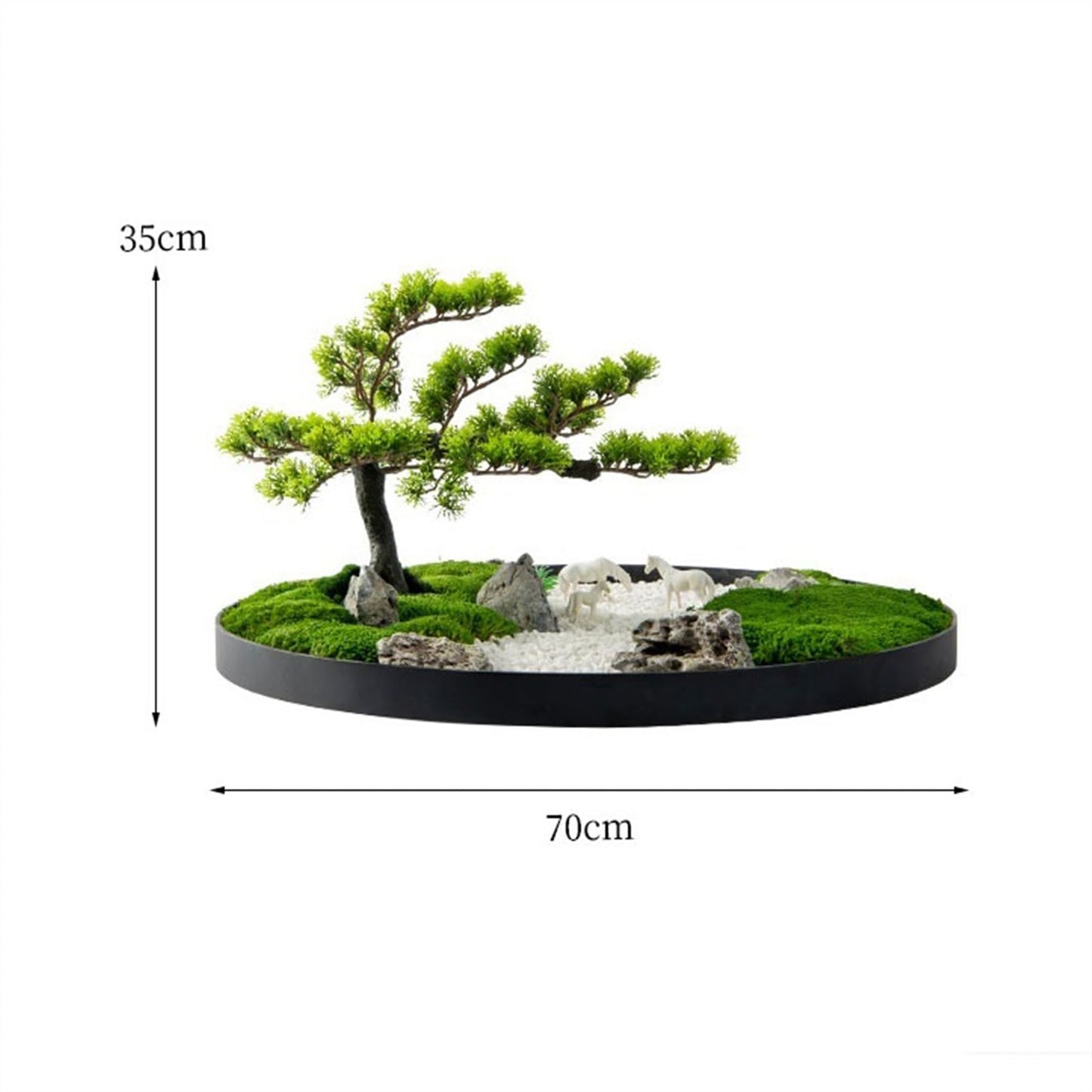 WANGHAI2024M Artificial Trees Light Luxury Floral Hotel Table Simulation Tree Ornaments Round Table Center Turn Decorative Chinese Greenery Ornaments Artificial Bonsai
