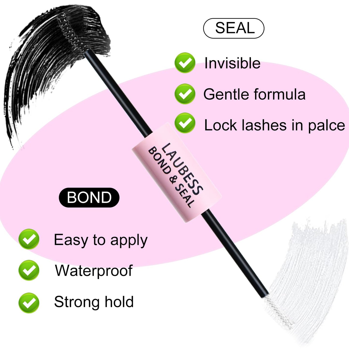 Lash Clusters Kit LAUBESS DIY Lash Extension Kit Lash Bond and Seal Waterproof Lash Glue Remover Tweezers Brush Cluster Eyelash