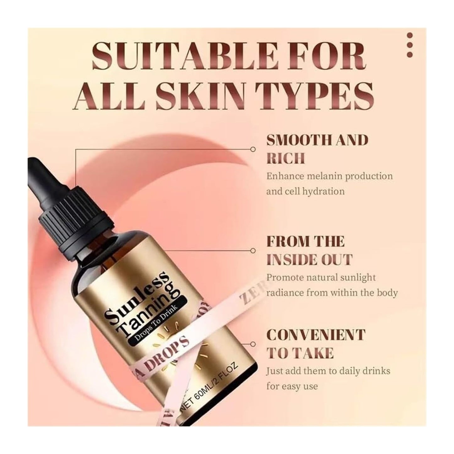 Tanning Drops Drink Drinkable Tanning Drops For Body(1PCS)
