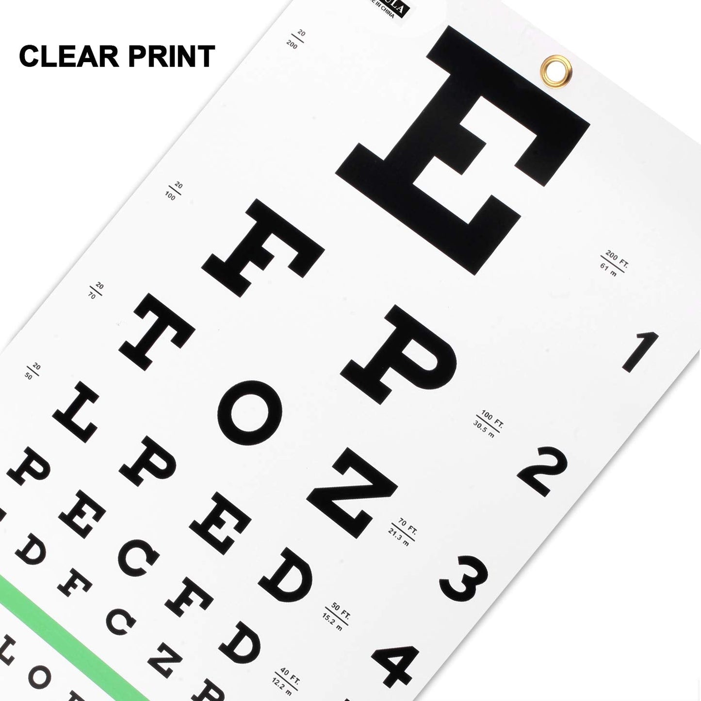 PECULA Eye Chart for Exams - Snellen Wall Chart 20 Feet, 11 X 22 in.