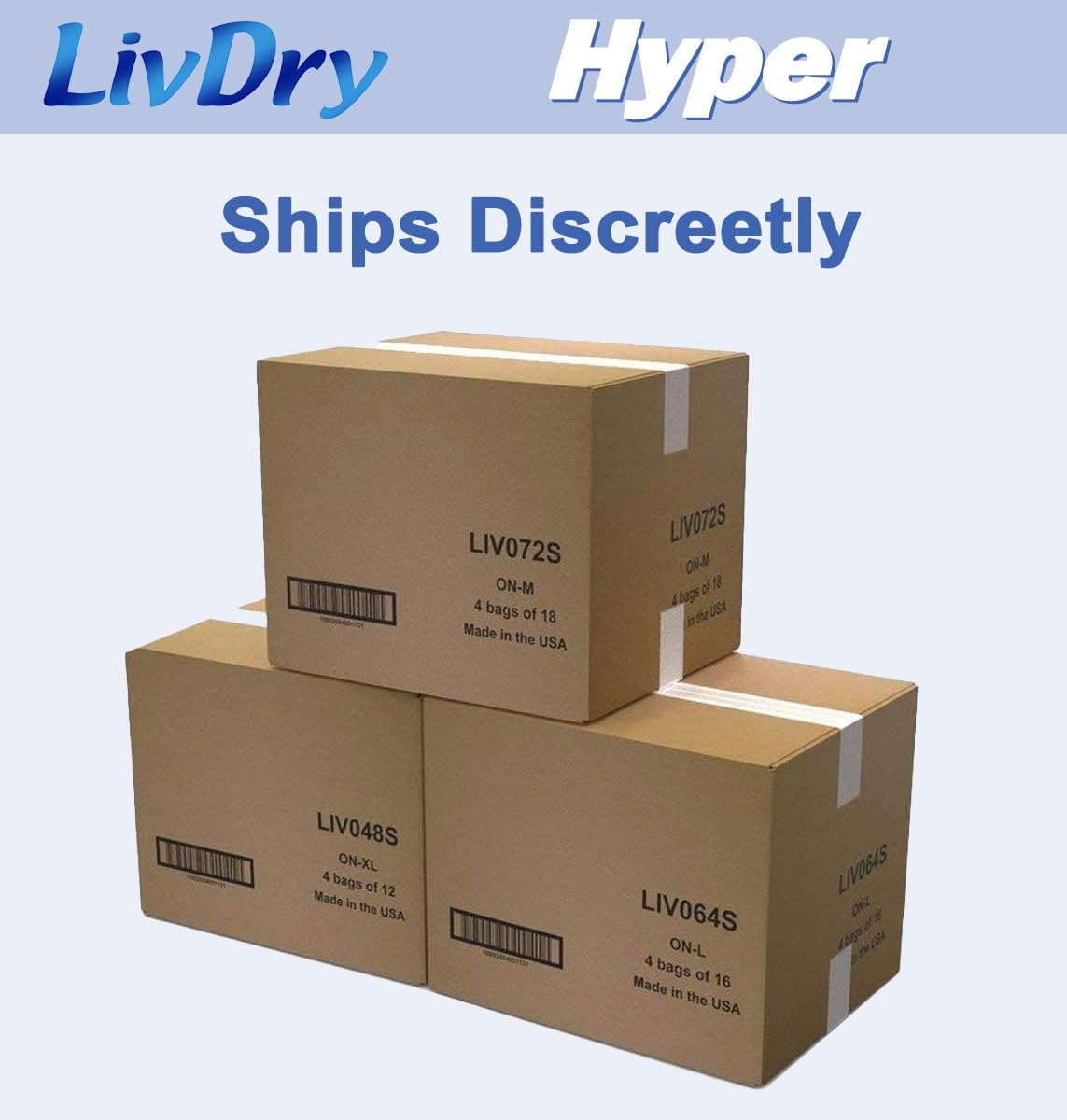LivDry High Absorbency Pad Insert for Incontinence Briefs and Adult Diapers, Women and Men, Hyper 2000 (20 Count)