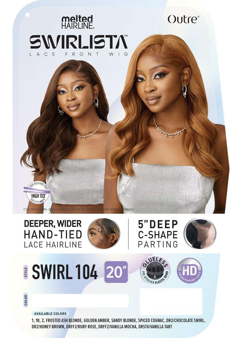 Outre Lace Front Wig - Melted Hairline - Swirlista - Swirl 104 (GOLDEN AMBER)