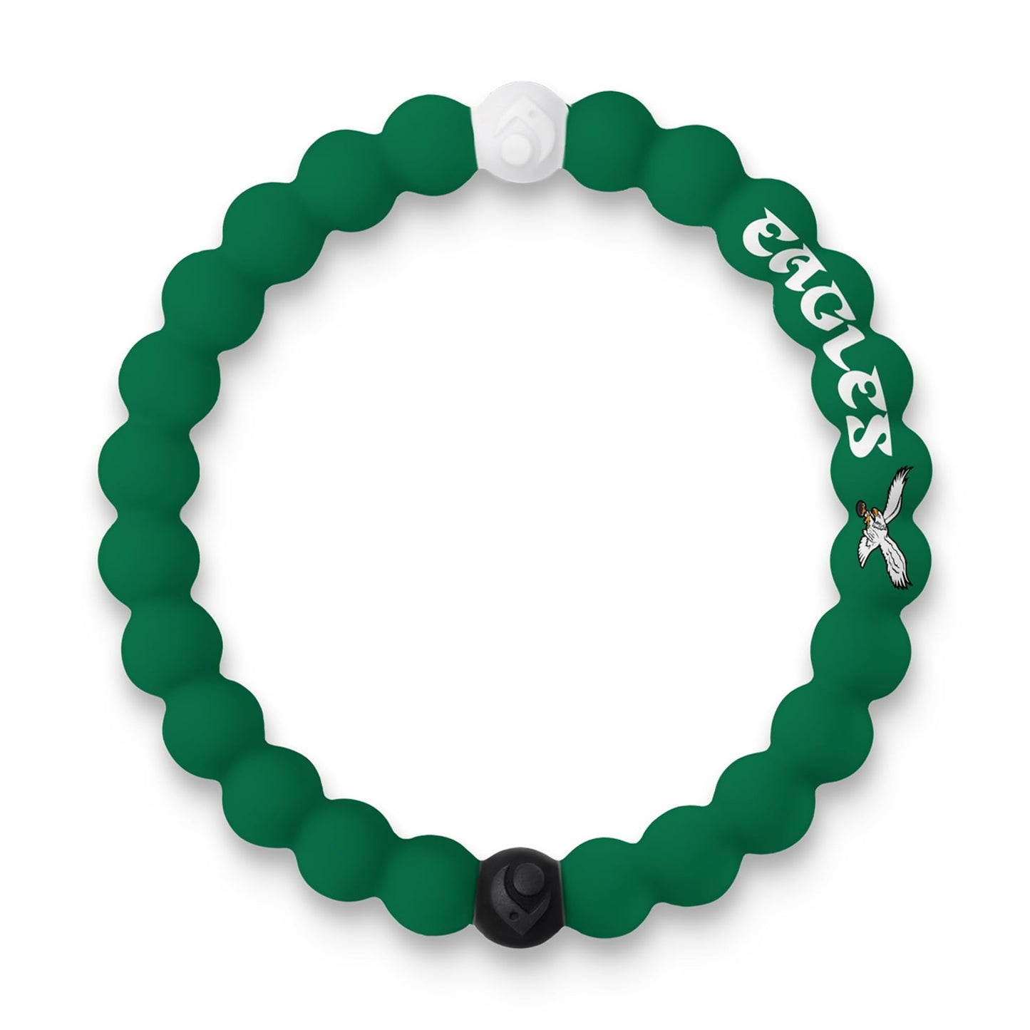 Lokai NFL Football Collection Silicone Beaded Bracelet, Philadelphia Eagles Home Field (Large) - Beaded Bracelet for Women & Men