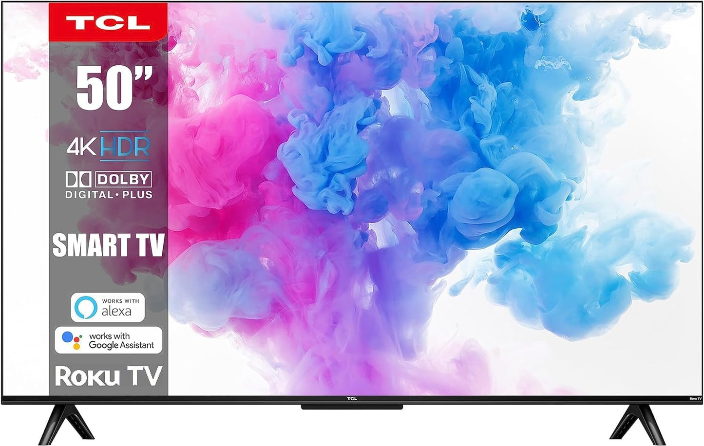TCL 50-Inch Series 4 Class 4K 2160p Smart TV HDR 60Hz Refresh Rate Compatible with Alexa and Google Assistant + Free Wall Mount (Renewed)