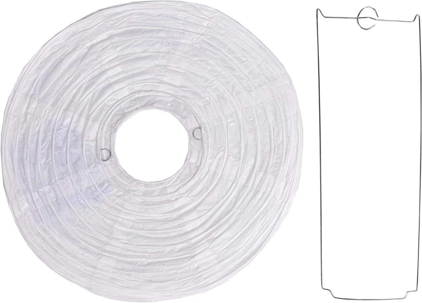 Matissa Round Paper Lanterns - 10 White Paper Decor For Wedding & Birthday Party, Pack Of 3