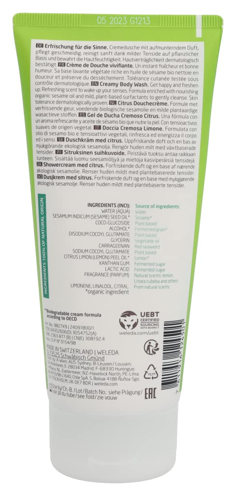 Weleda Creamy Body Wash Citrus - 7.2 fl oz