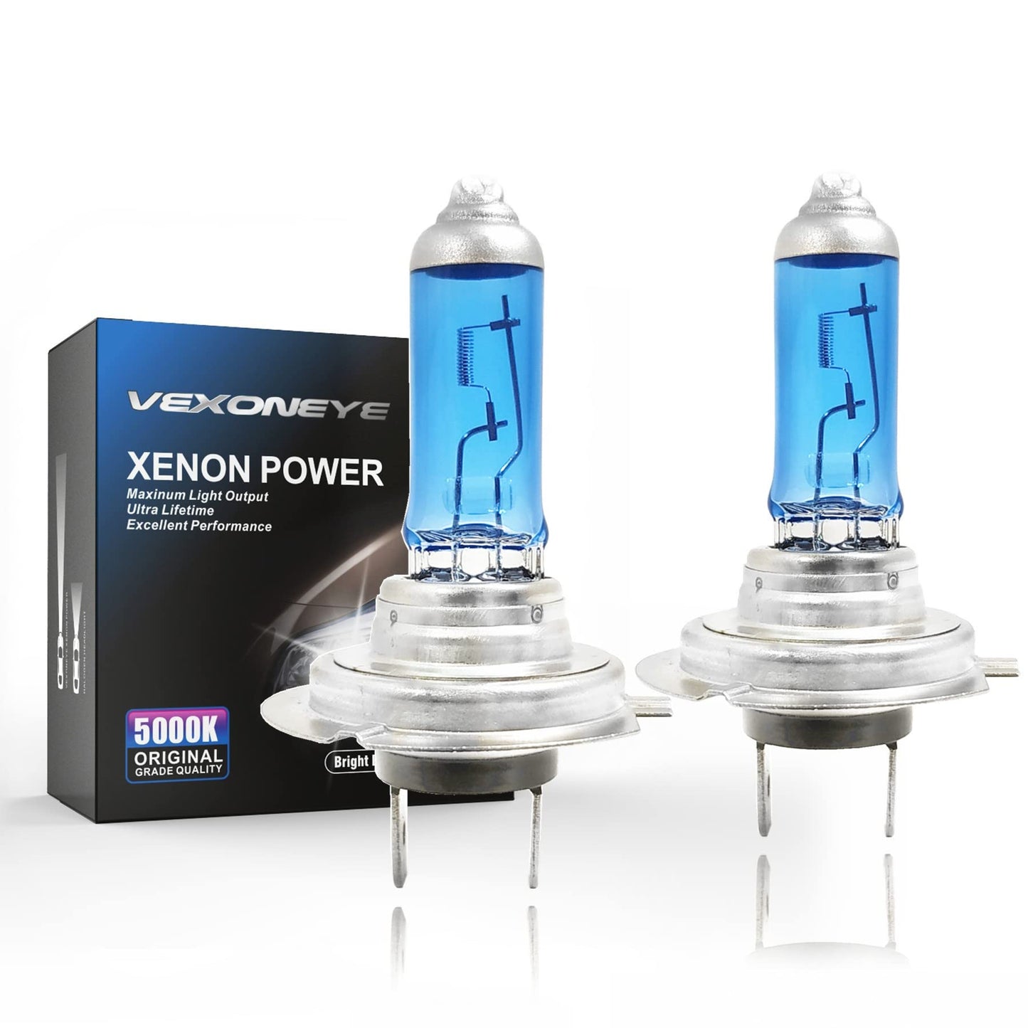 Vexoneye H7 Halogen Headlight Bulb 12V 55W 5000K Super Bright Fog Light - Model H7606C1