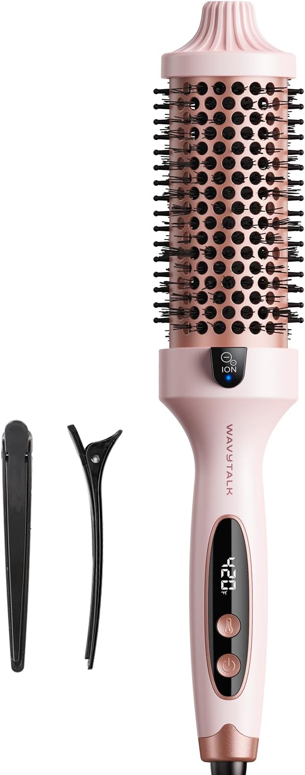 Wavytalk Thermal Brush Blowout Boost Grande, 1.77 Inch Heated Round Brush for Long Hair Blowout, Tourmaline Ceramic Negati...