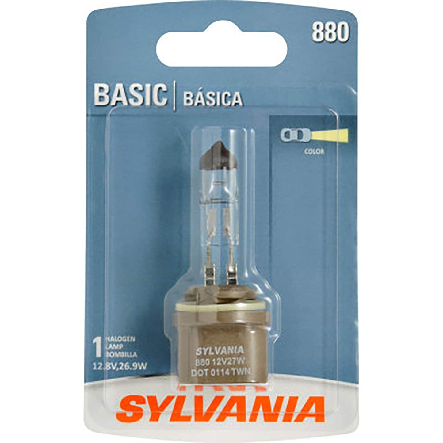 SYLVANIA 880 Halogen Light Bulb - Warm White, Quartz Glass, Tungsten, for Fog and Headlight Applications