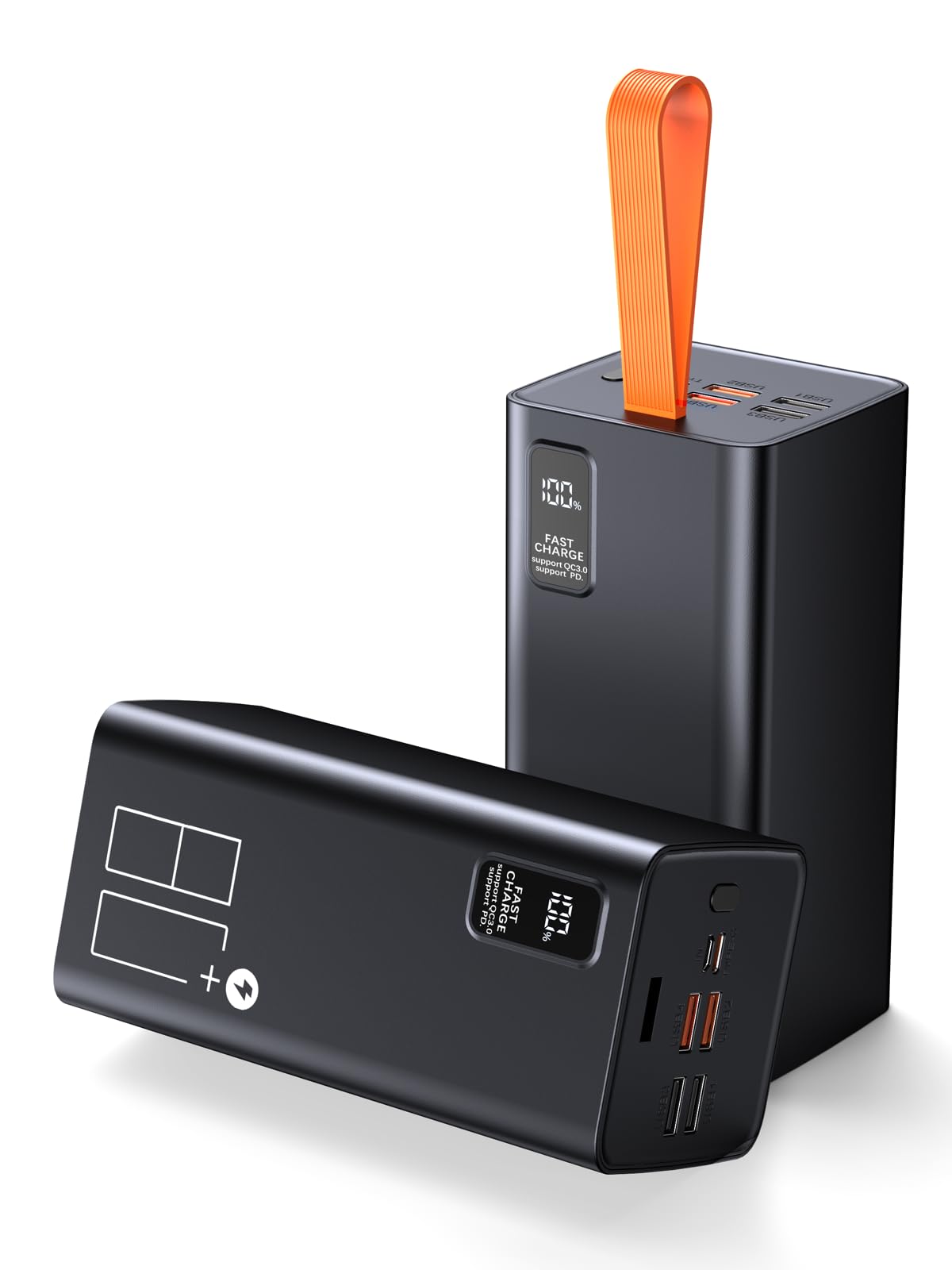 Lohao 80000Mah Power Bank Fast Charging, 30W Pd & Qc 3.0 High Capacity Portable Charger, 5 Output 2 Input Usb-C Large Battery Pa