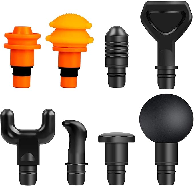 Massage Gun Heads for Hypervolt Go, Replaceable Massager Gun Attachment 8 Different Muscle Massager Heads Deep Tissue Perc...