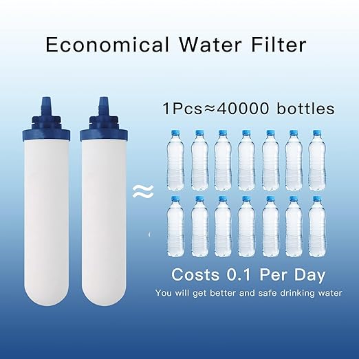 7" Ceramic Fluorine Filter, Replacement Filters for ProOne® G2.0 Filters, ProOne® Big+ or Big II Countertop Gravity Water Filter System and FACHIOO King Tank Series(Pack of 2)
