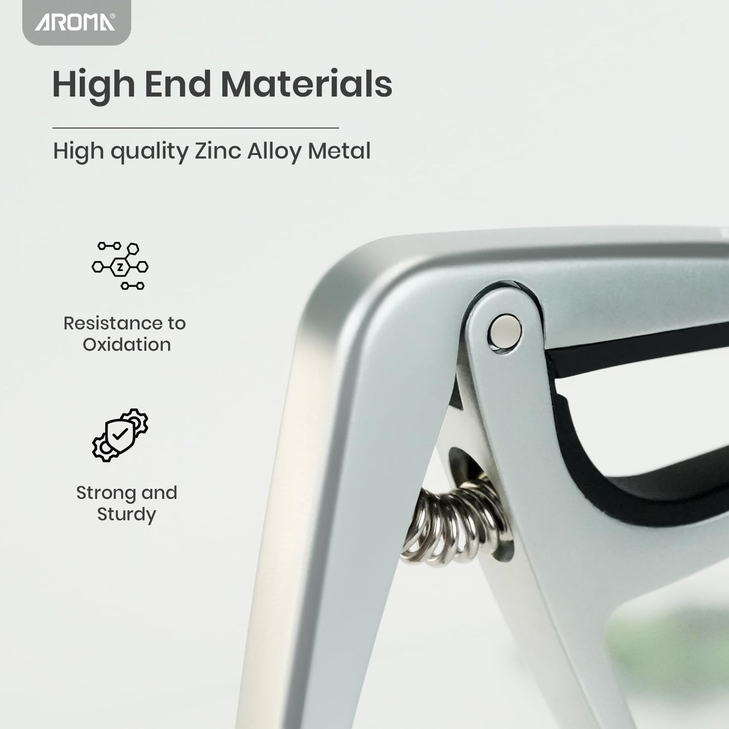 Aroma Ukulele Capo For 4 String Ukulele And Mandolin Mini Size Professional Capo Single Handed Quick Release Zinc Alloy