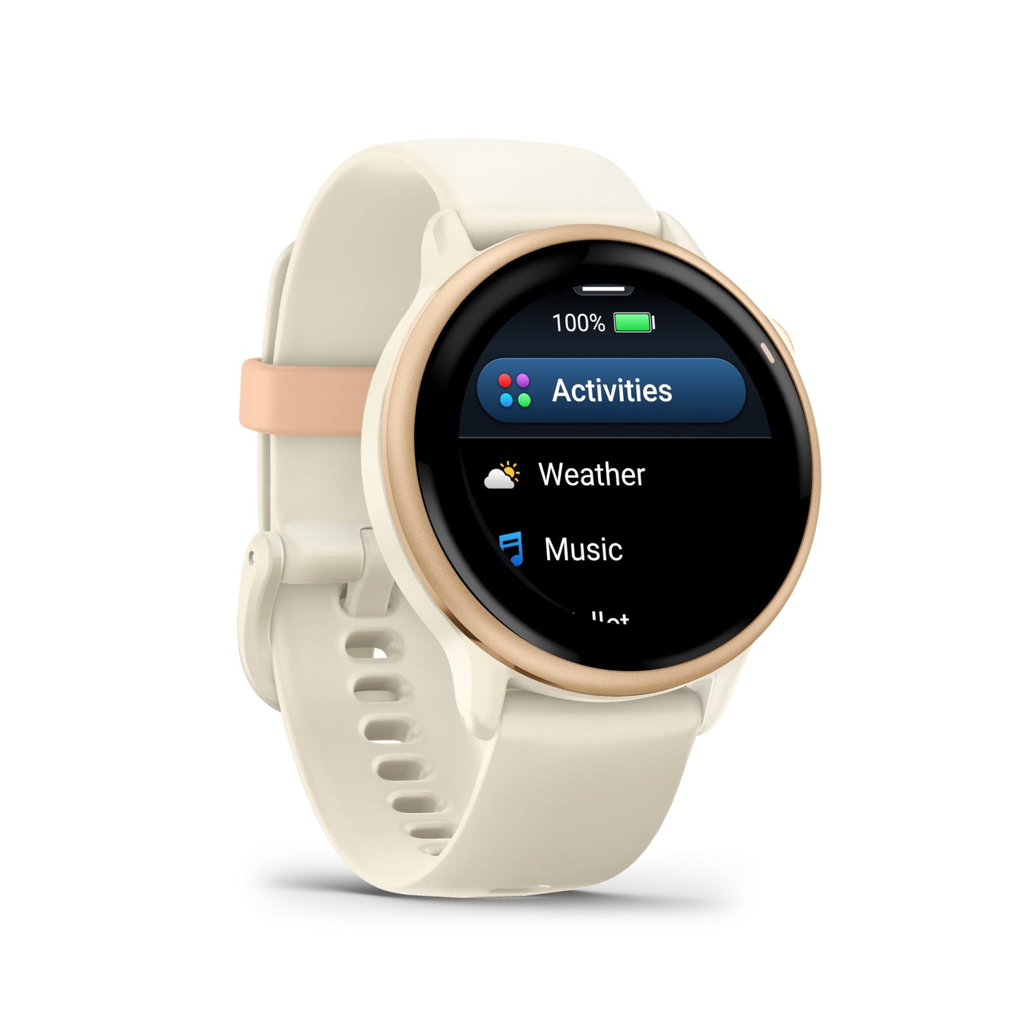 Garmin vívoactive® 6, Health and Fitness GPS Smartwatch, AMOLED Display, Up to 11 Days of Battery, Metallic Pink Dawn with Bone Band