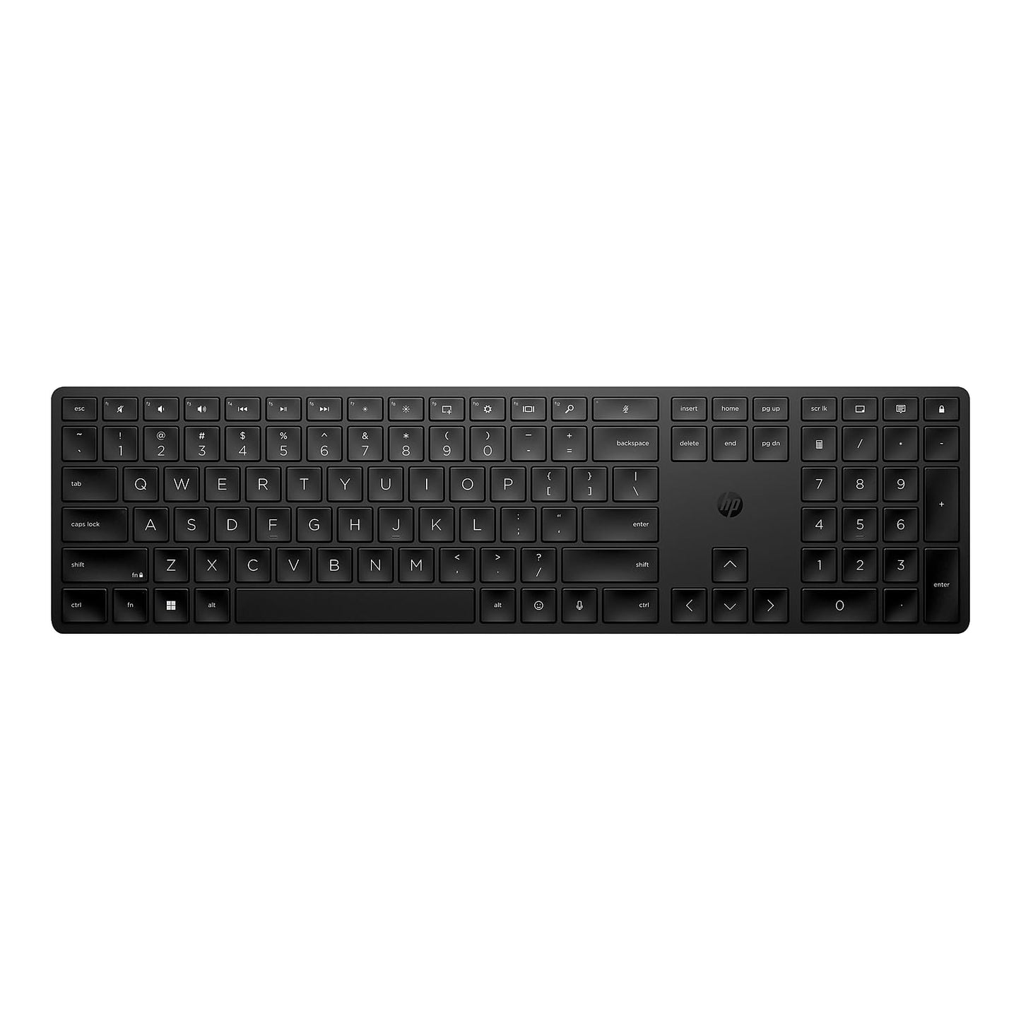 Hp 450 Programmable Wireless Keyboard - Wireless Connectivity - Rf - 32.81 Ft - 2.40 Ghz - 19 Hot Key(S) - Mute, Dictation, Emoj