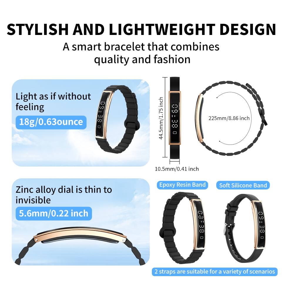 DASEXAUAH Smart Bracelet for Women Men, Fitness Tracker Smart Wristband, Waterproof Health Band with 24/7 Heart Rate Sleep...