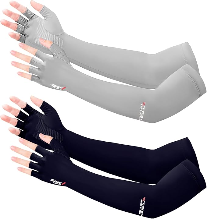 Qeedy UV Protection Gloves - Non Slip Sunblock Gloves for Summer Outdoor Fishing & Driving