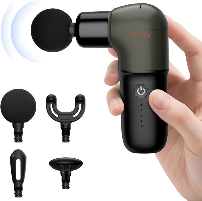 HEYCHY Super Mini Massage Gun, Deep Tissues Percussion Muscle Massager, Compact Sports Travel Massage Gun, Portable Massag...