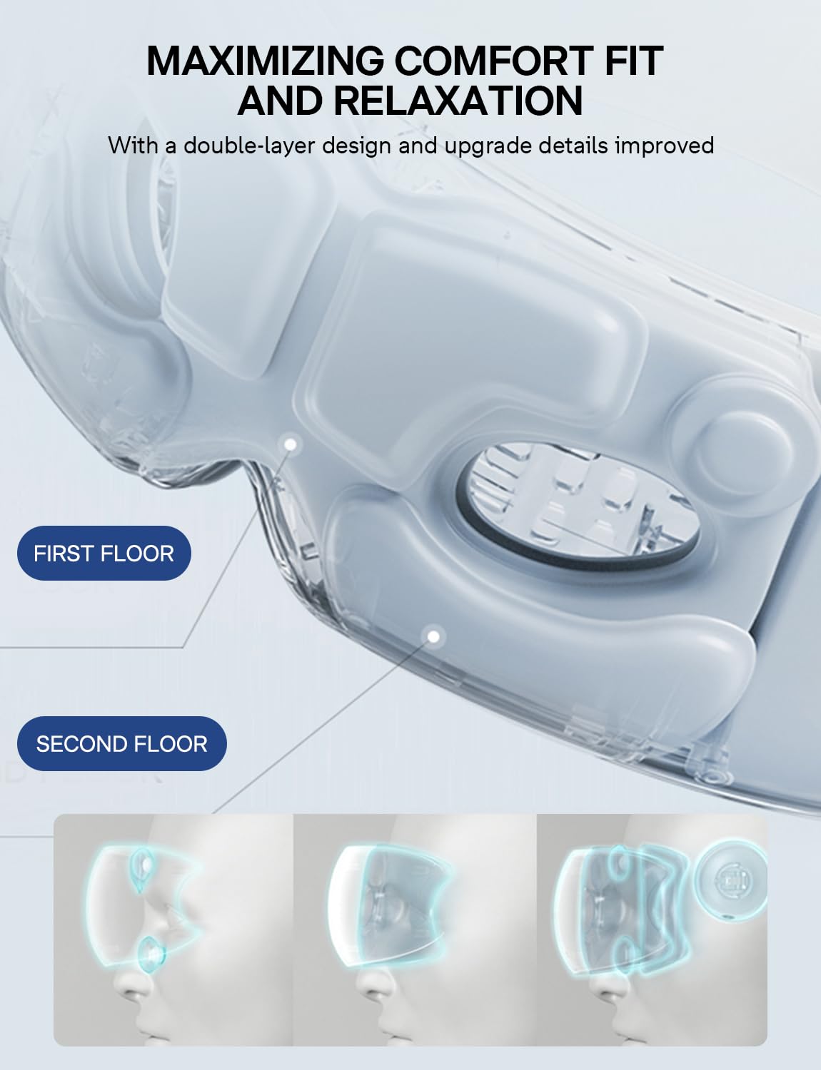 Burrki Eye Massager with Heat, Christmas Birthday Gifts for Mom Dad Her Him, Heated Eye Massager for Migraines with Compression and Bluetooth, Reduce Eyes Strain, Dark Circles and Improve Sleep