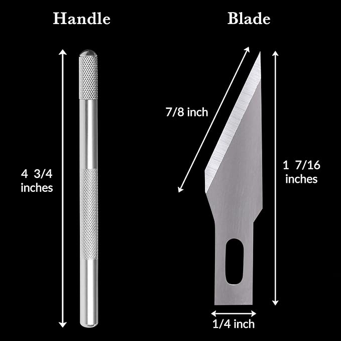 WA Portman Hobby Knife Set – 12pc Precision Craft Knife Set with 100 SK5#11 Steel Hobby Blades – Art Cutter Tool for Paper, Vinyl, Leather, Plastic, Fabric, Wood – Essential DIY and Craft Supplies