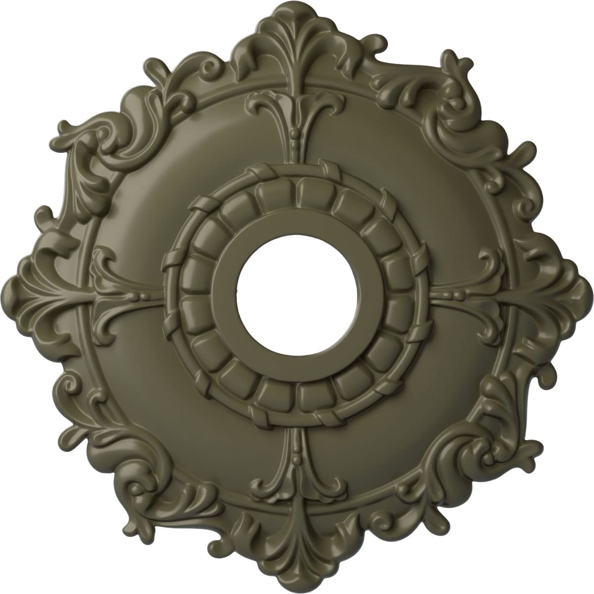 Ekena Millwork Cm18Rlptf Riley Ceiling Medallion, Painted Turtle