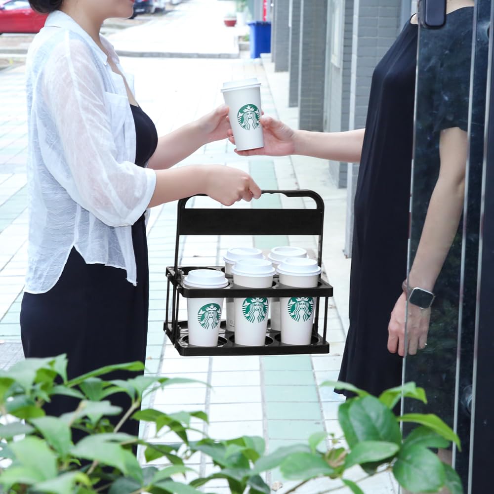 musbus Portable Drink Carrier Suitable for Food Delivery Drivers Accessories, Reusable Cup Holder Carrier with Handle,Perfect for Plastic Drink Holder take Out Cup Carriers for delivery