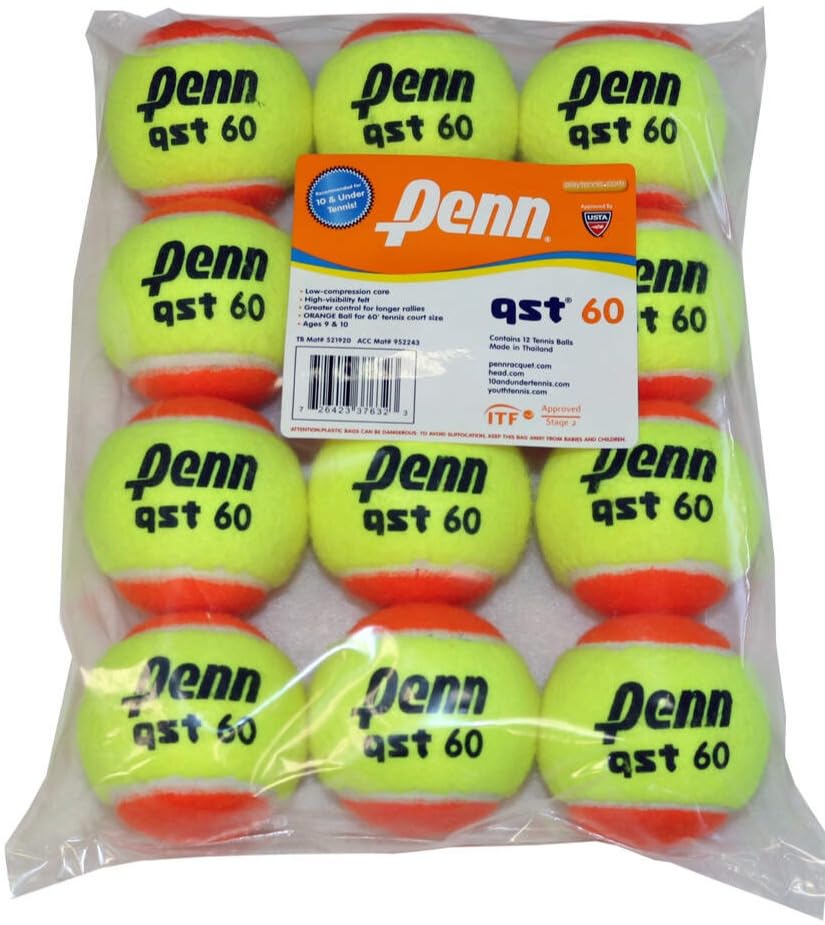 Penn QST 60 Orange Training Tennis Balls (Case - 72 Balls)