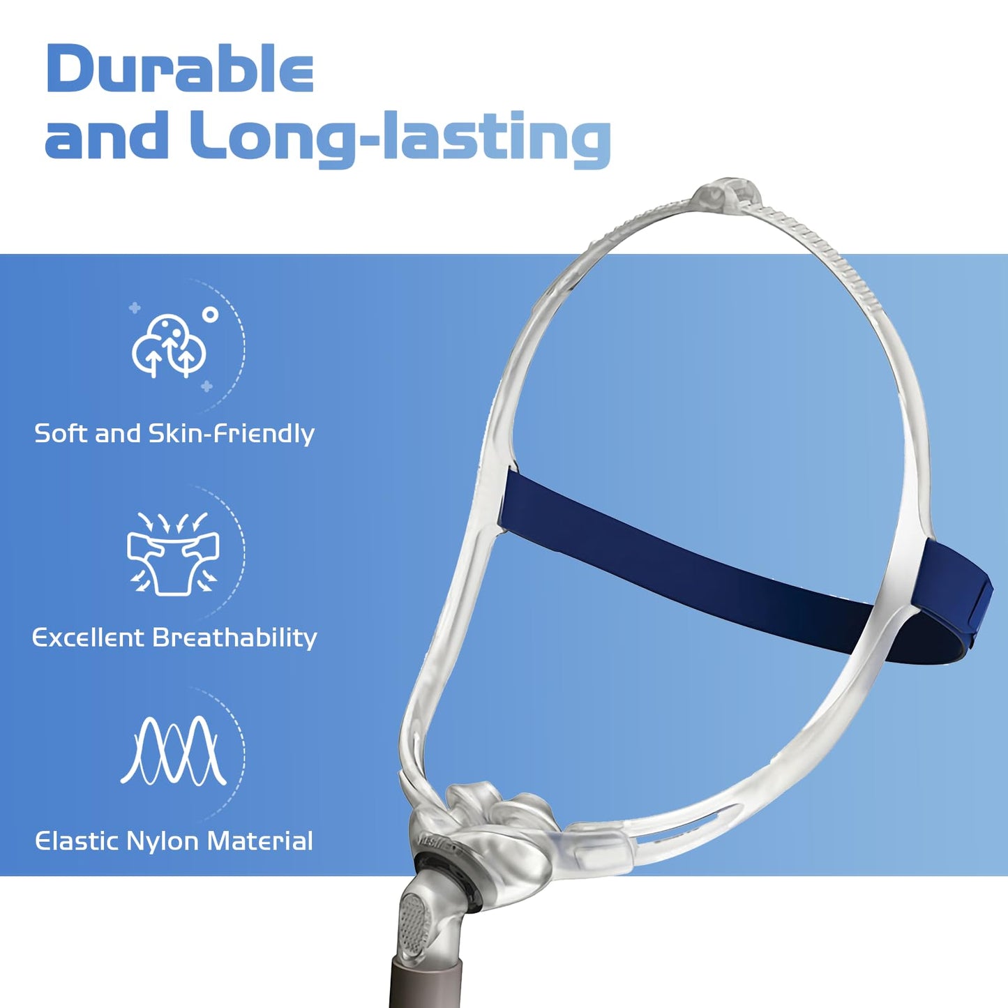 PalpitateC Headgear with Silicone Frame for ResMed Swift FX Nasal Pillows CPAP Mask, for ResMed Swift FX Headgear Including Adjustable Silicone Frame