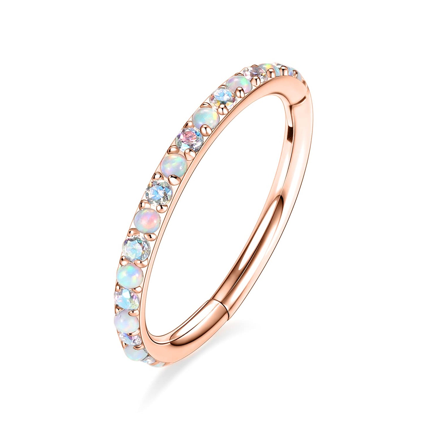 16g Cartilage Hoop Earring - Nose Ring, Tragus, Daith, Helix, Forward Helix, Rook, Snug Piercing Jewelry - 6mm Rose Gold