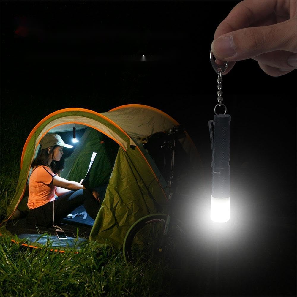 Nitefox Mini Keychain Flashlight 150 Lumens 3 Modes Aluminum Silver White K3