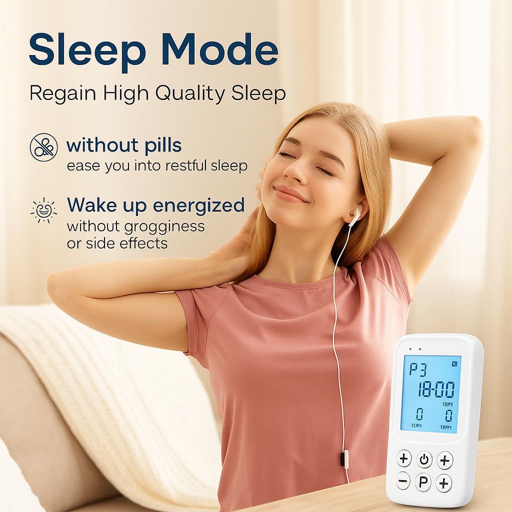 Dual Ear Clip Relaxation Device – 3 Modes & 20 Intensity Levels, Gentle Calming Device for Better Rest, Stress Relief & Focus Support, Relaxation Gifts for Women & People with Anxiety