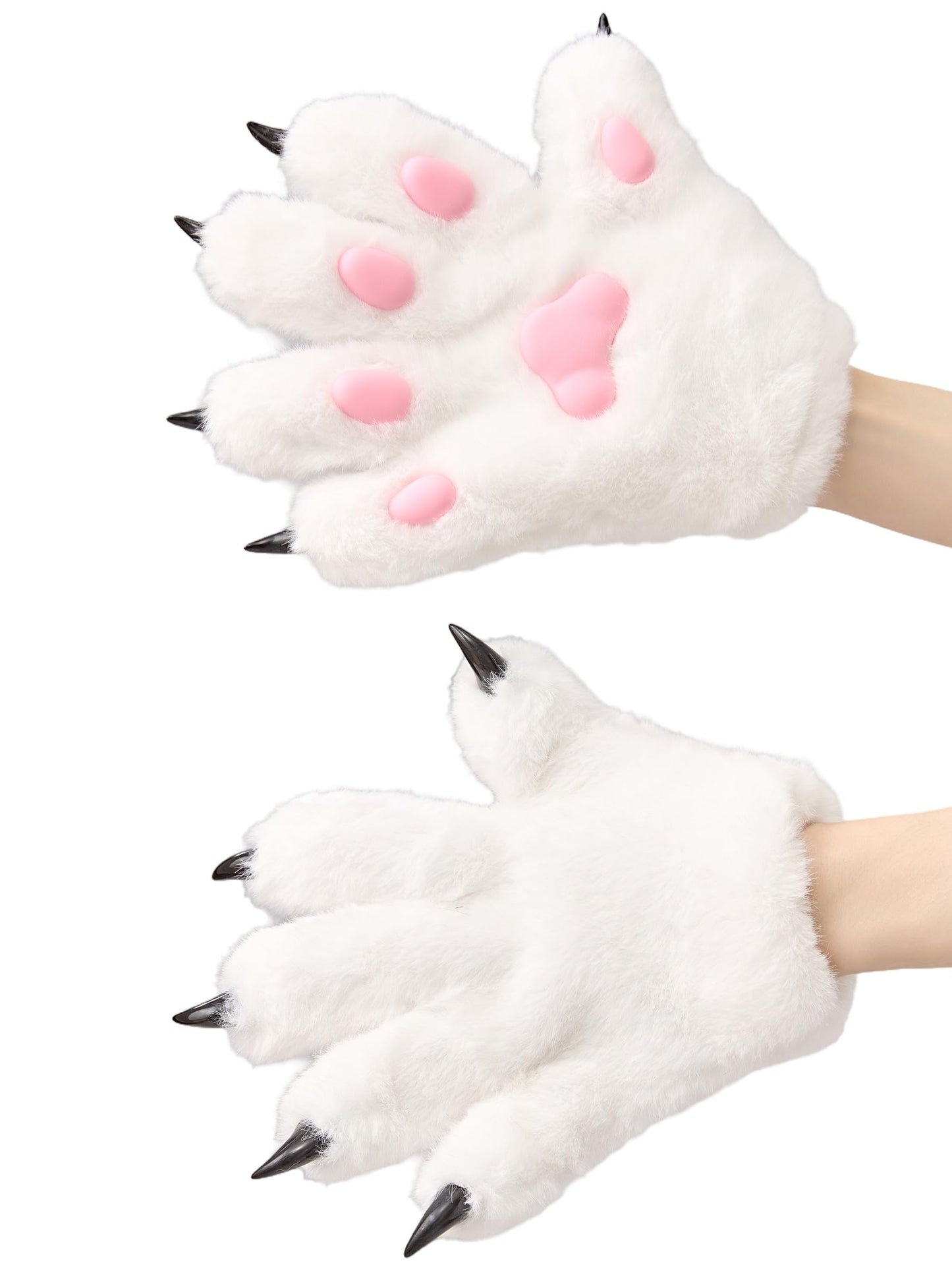 OTPEH Women Fursuit Paws Teenager Furry Gloves Cat Wolf Cosplay Costume Accessories